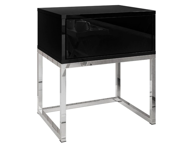 Schwarzer Glanz \ Push to open \ Silber