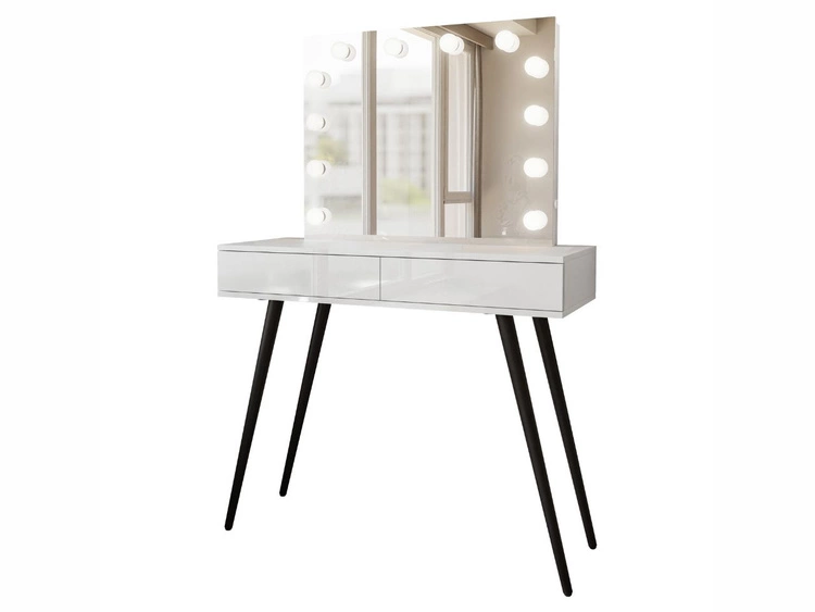 Glänzendes Weiß \ Push to open \ Schwarz