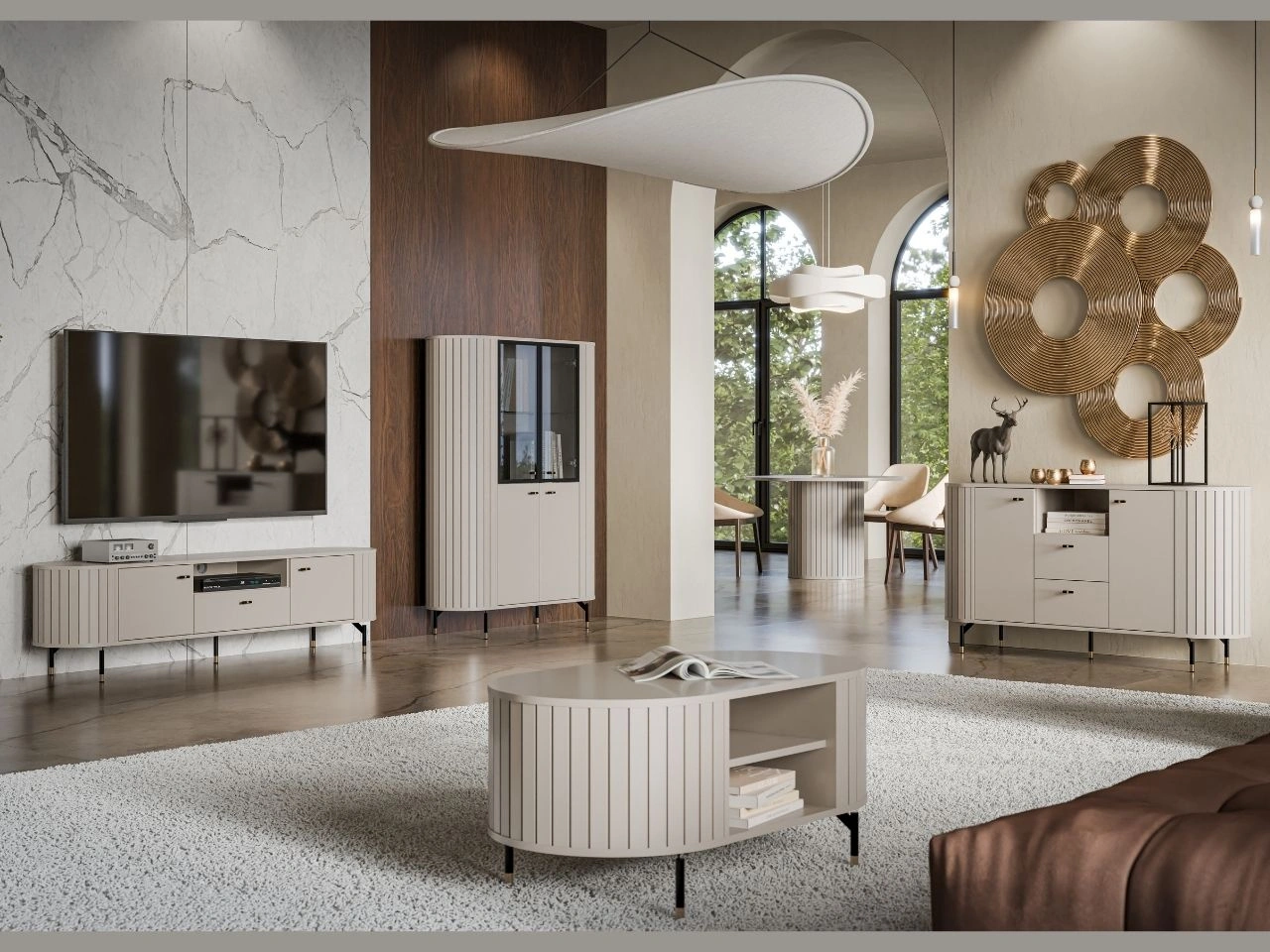 Möbel-Set für Wohnzimmer Soria Kaschmir