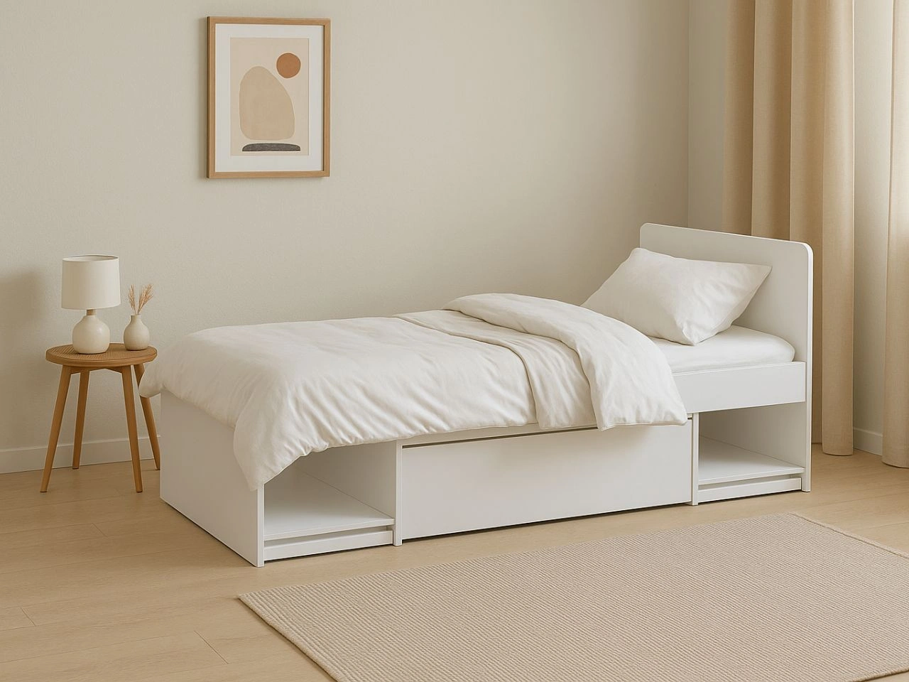 Einzelbett Arcadia Weiß