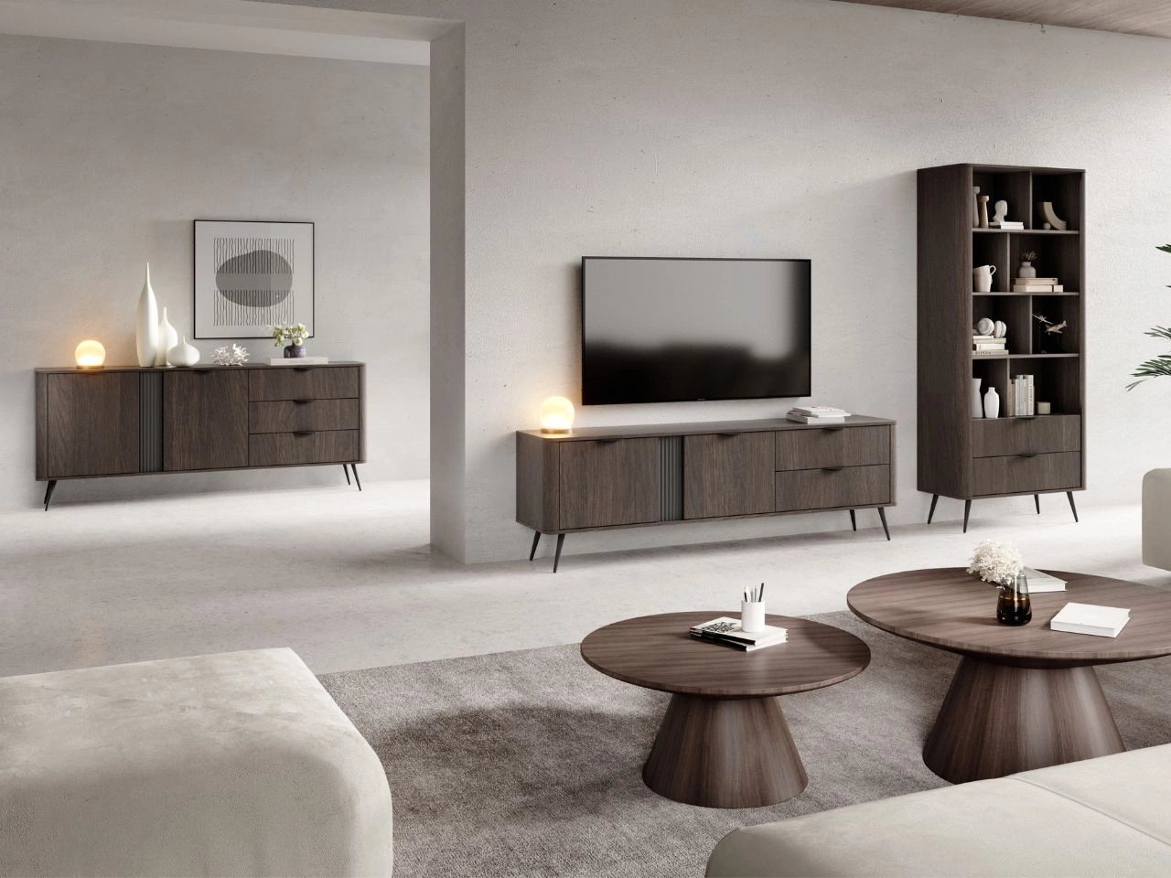 Wohnzimmer-Möbelset Magico Eiche Dunin