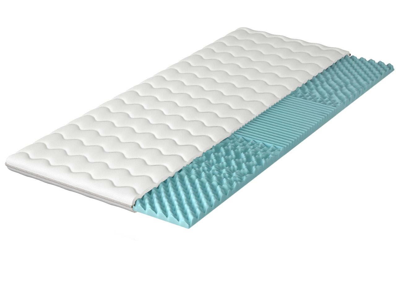 Matratzenauflage mit profilierter Schaumstoffschicht Lusso 100x200