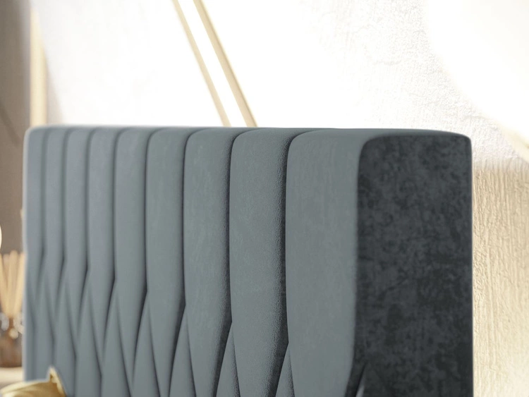 Polsterbett mit Bettkasten und Lattenrost 160x200 Gaja Beige