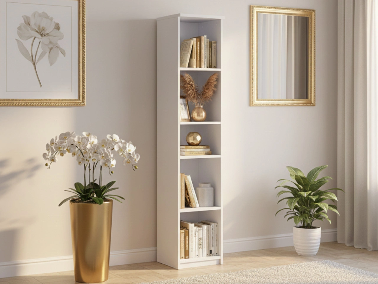 Regal mit Bücherregalen Arcadia Weiß