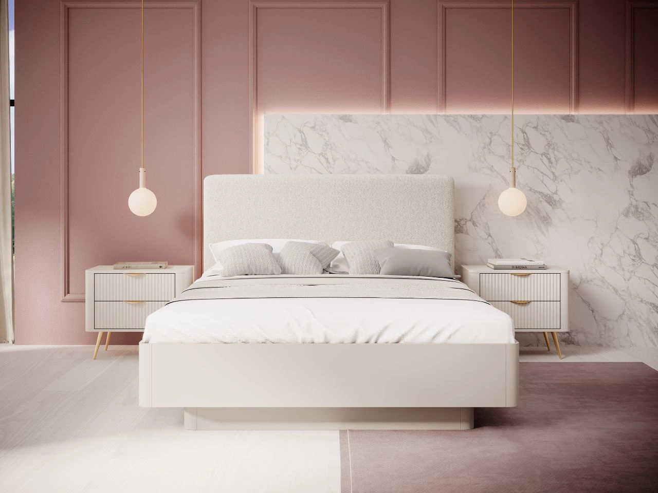 Holzbett 160x200 Latina Beige
