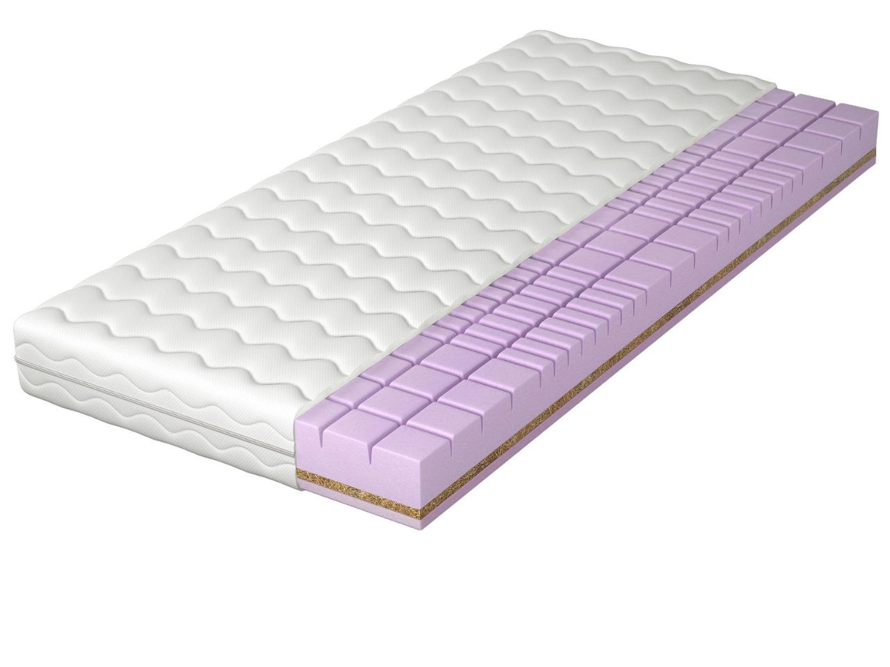 Schaumstoffmatratze mit Polyurethanschaum und Kokosmatte Silence 200x200