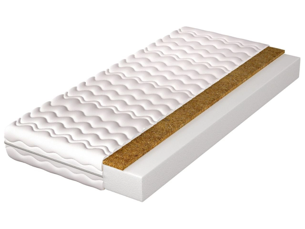 Schaumstoffmatratze mit Kokosmatte und abnehmbarem Bezug Tomi 15 120x200