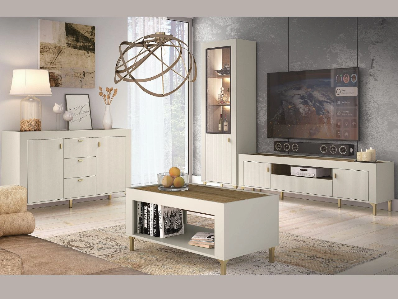 Set für Wohnzimmer Messina Kaschmir