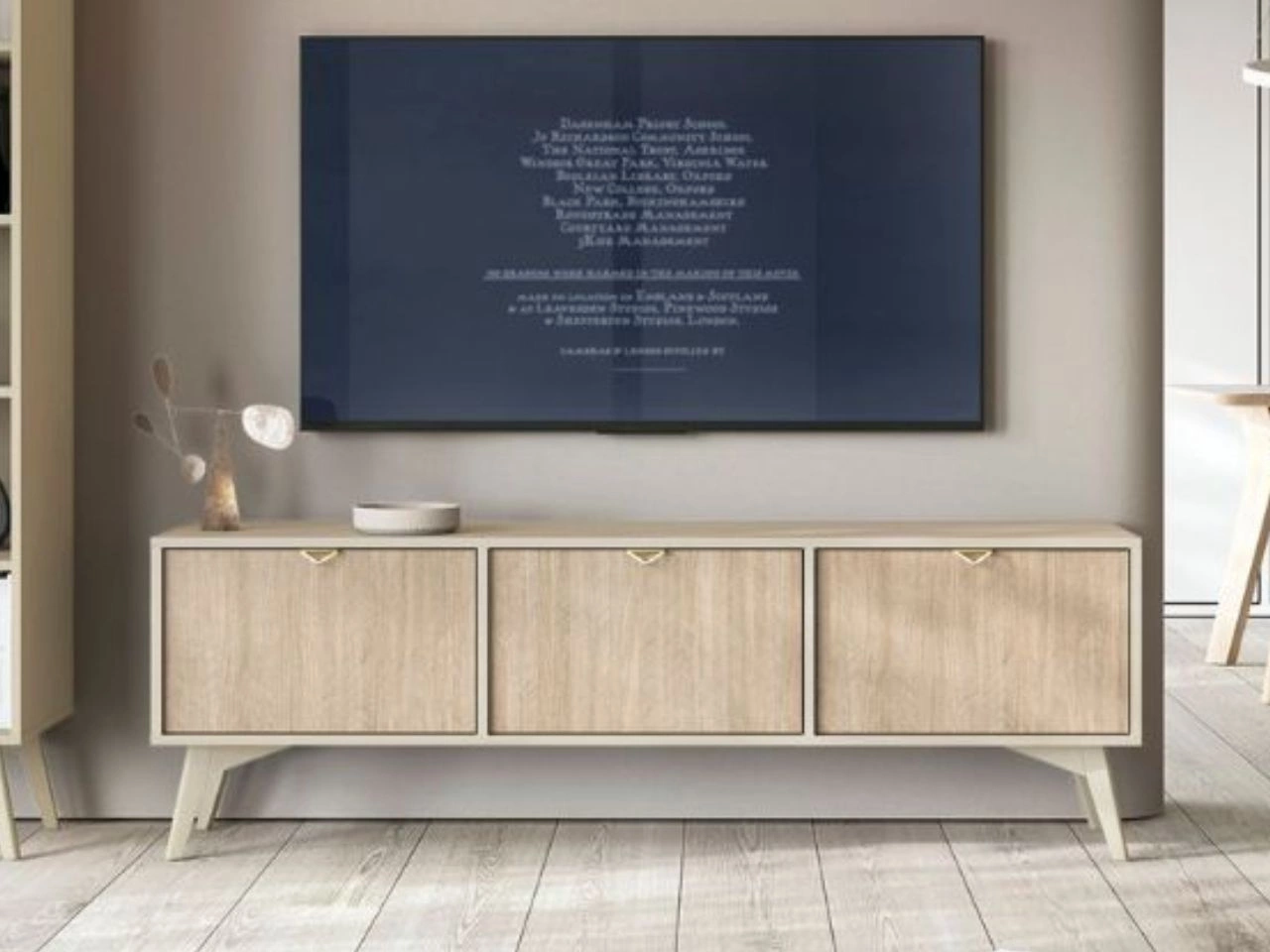 TV-Lowboard mit Türen Modena Beige