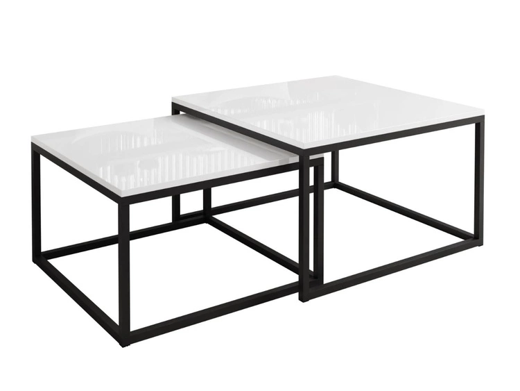 46 cm || 40 cm \ Schwarz \ Weiß Hochglanz