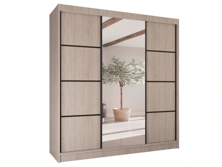 Eiche Sonoma \ Schwarze Sprossen