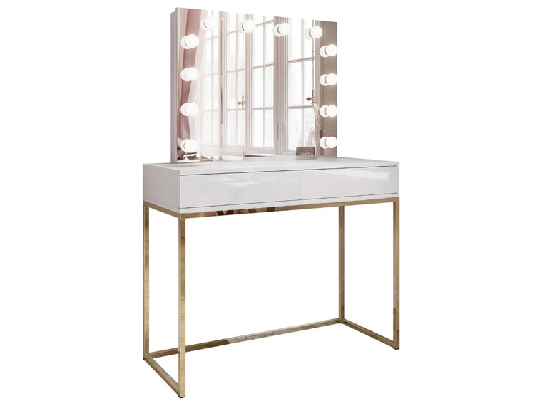 Glänzendes Weiß \ Push to open \ Golden