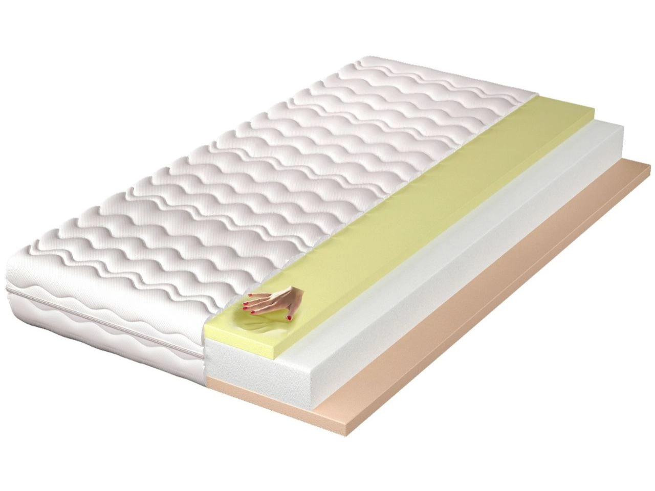 Schaumstoffmatratze mit thermoelastischem und hochelastischem Schaum Noomi 180x200