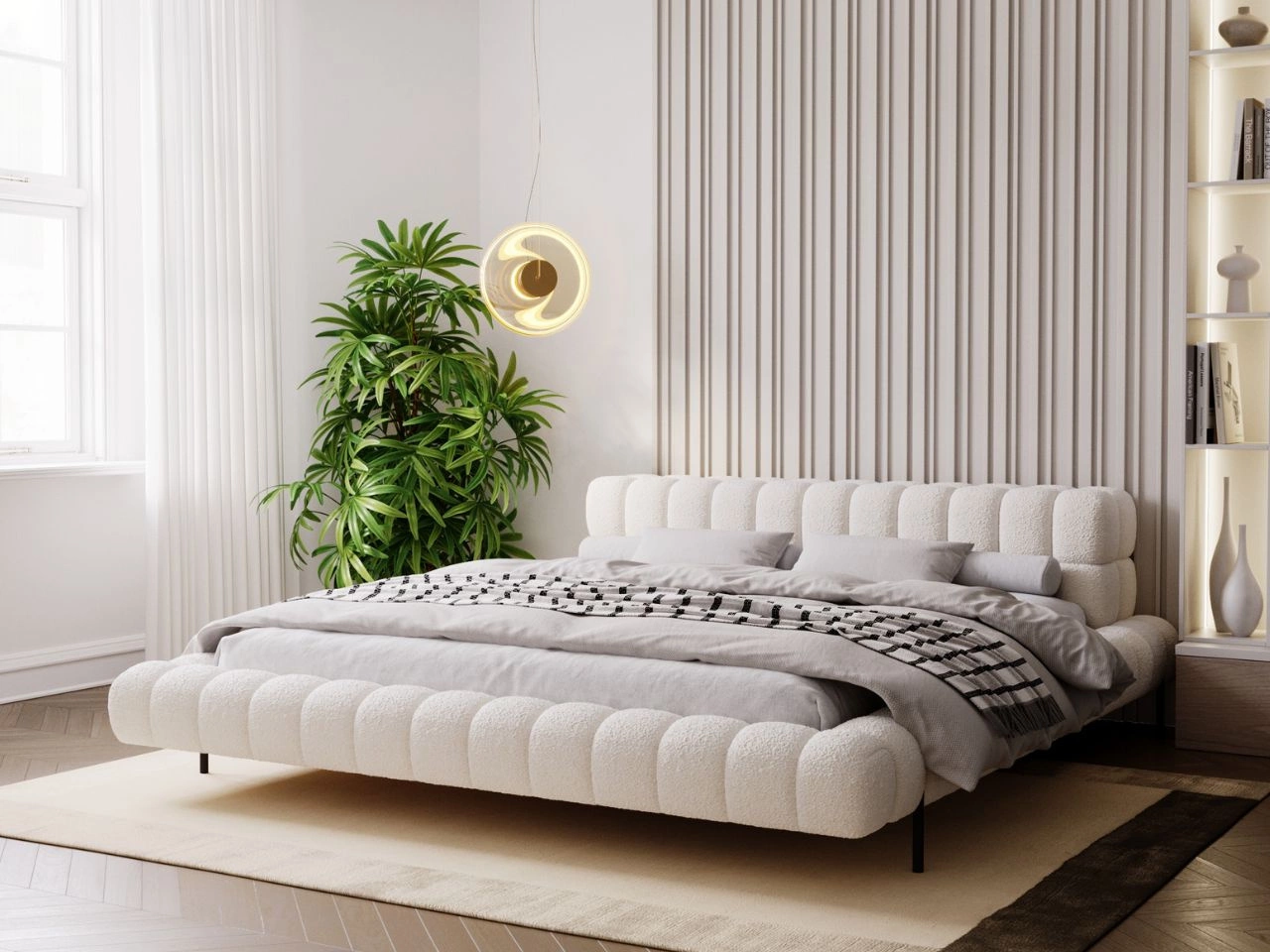Polsterbett mit Lattenrost 120x200 Imagine Beige