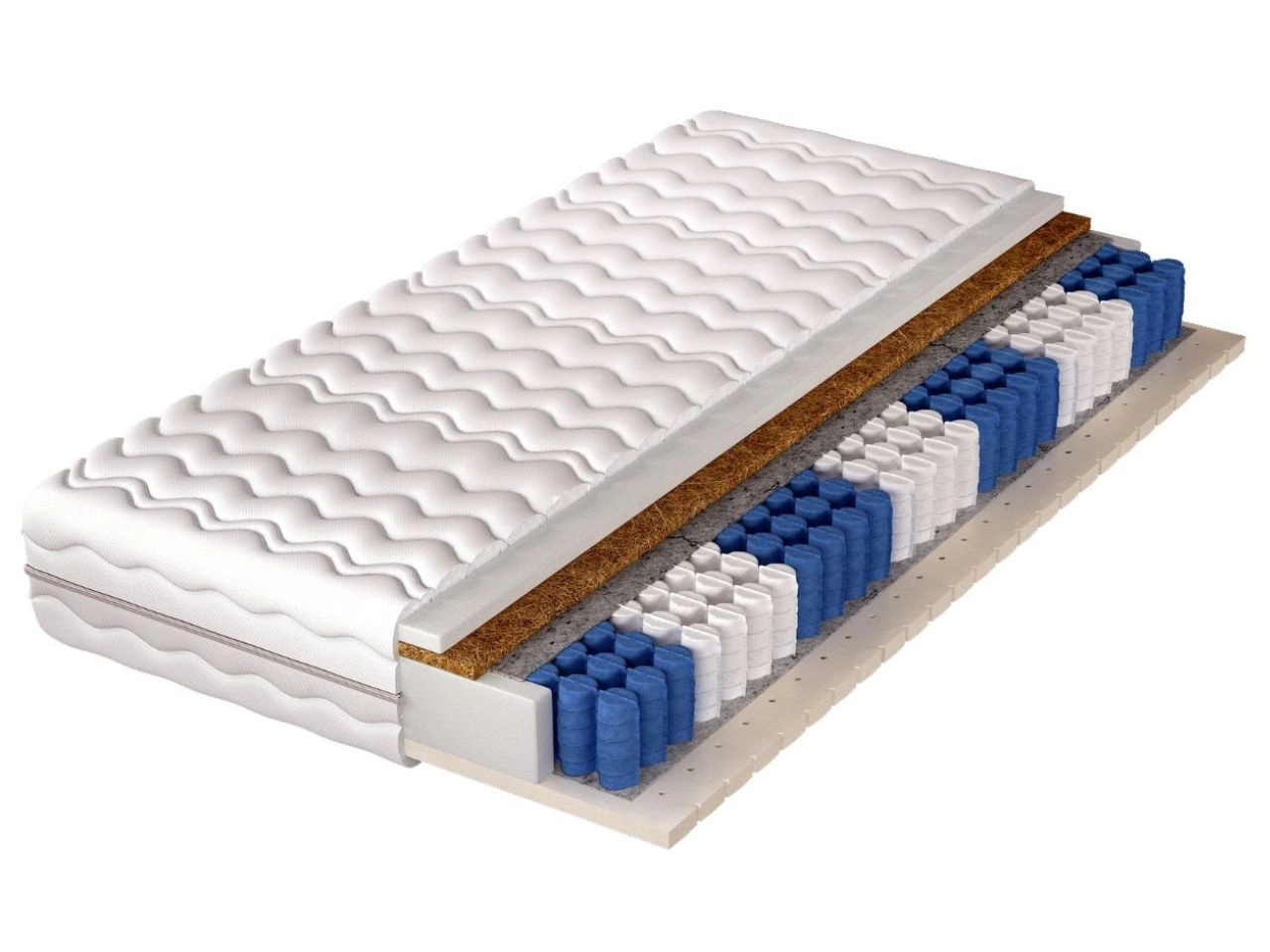 Taschenfederkernmatratze Pocket mit Latexschaum und Kokosmatte Avena 200x200