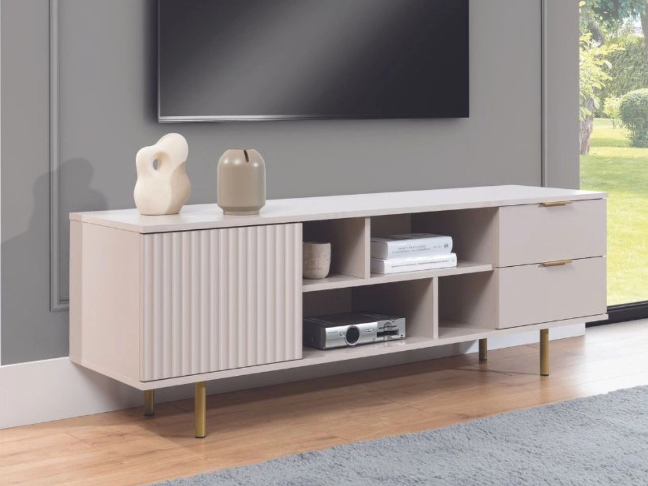TV-Lowboard mit Schubladen und Türen Ankara Kaschmir