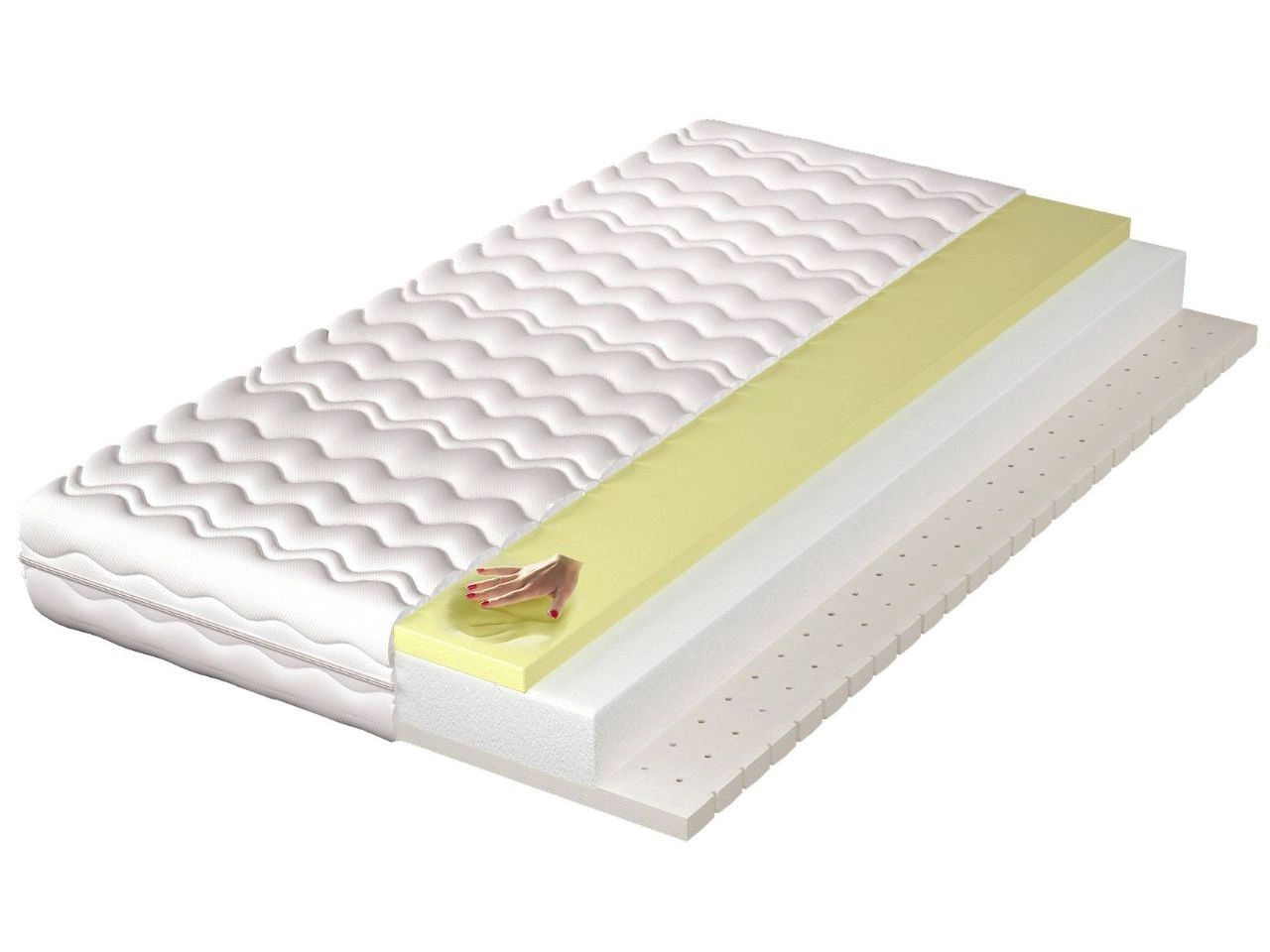 Schaumstoffmatratze mit Memory-Schaum und Latex Tenso 120x200