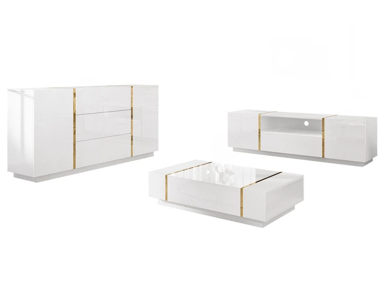 Glänzendes Weiß \ Sockel \ Push to open