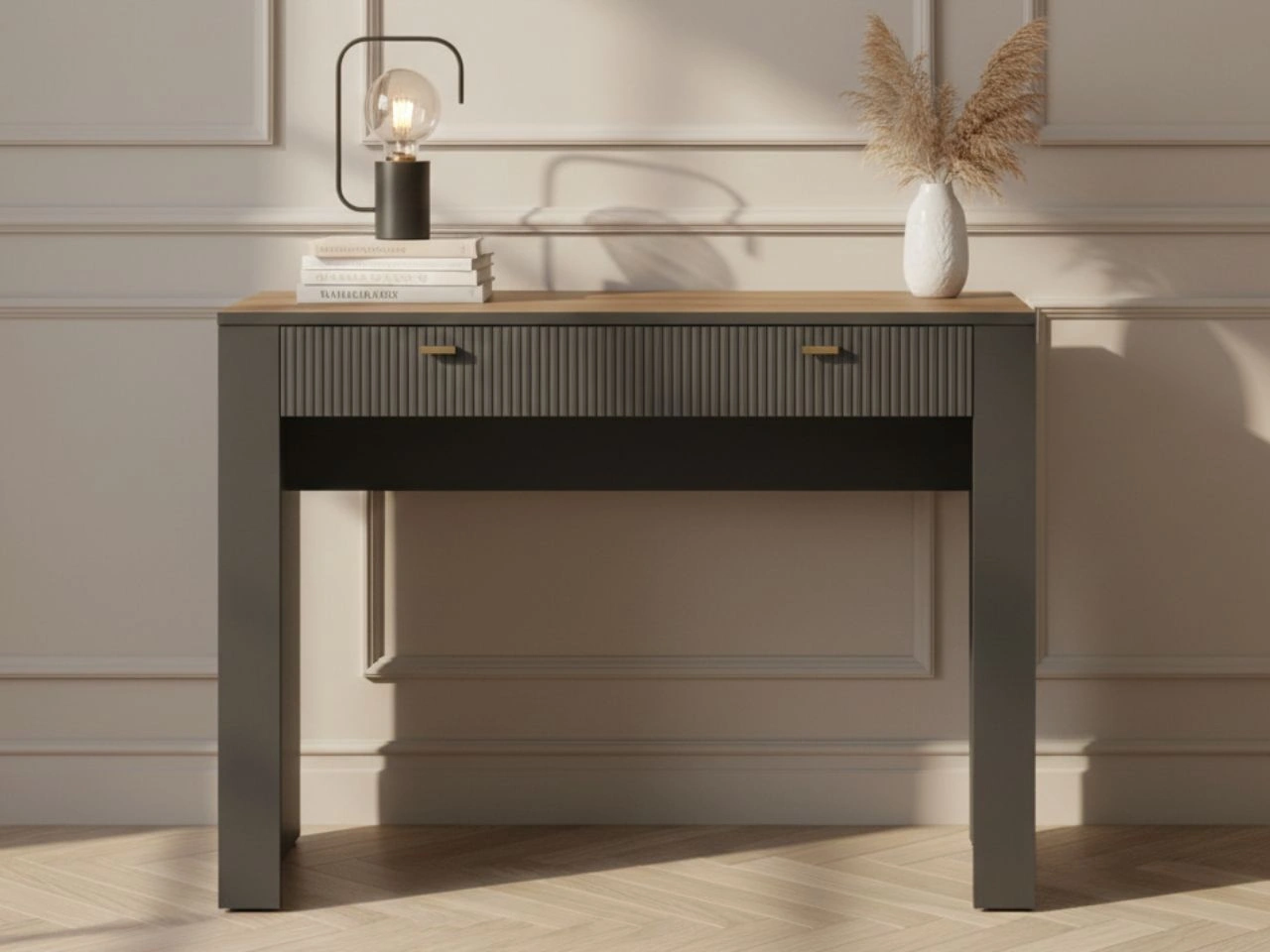 Schminktisch mit Schublade Messina Schwarz