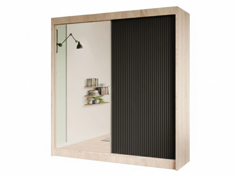 200 cm \ Schwarz || Eiche Sonoma \ Ja