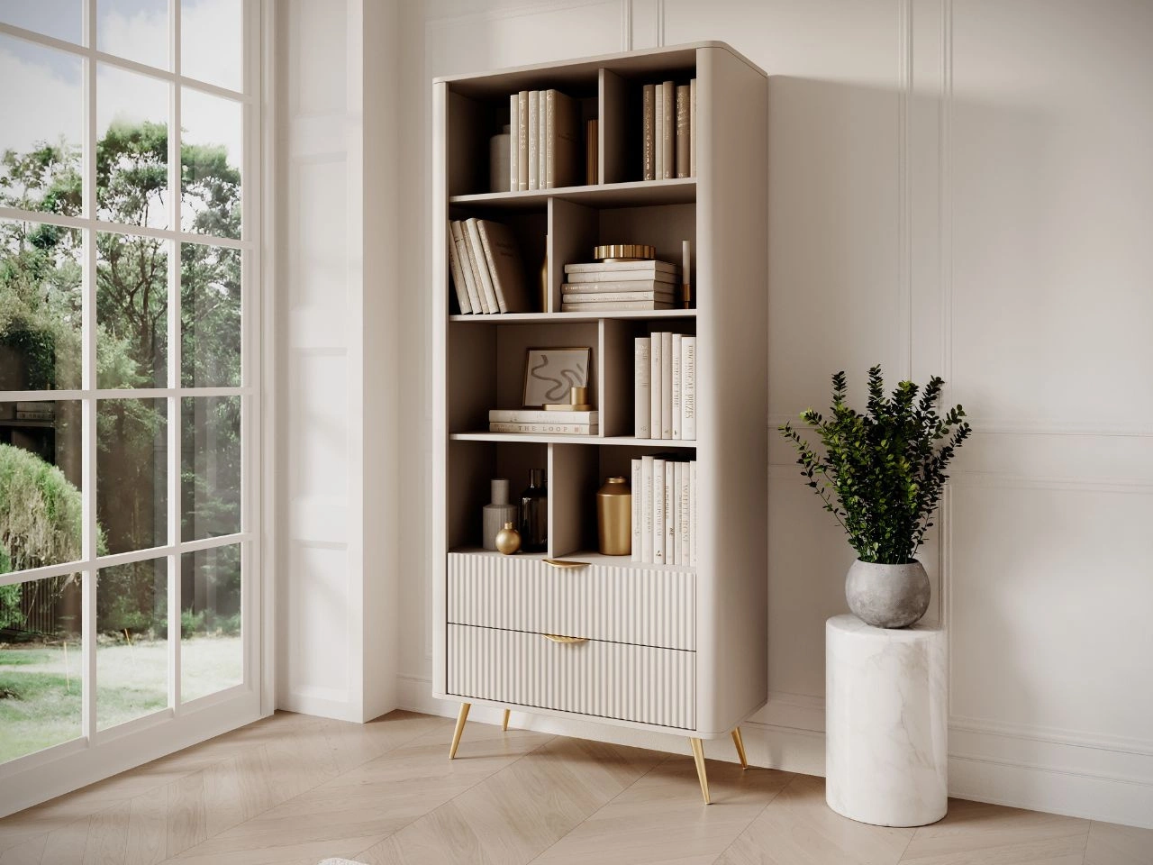 Regal mit Schubladen Latina Beige