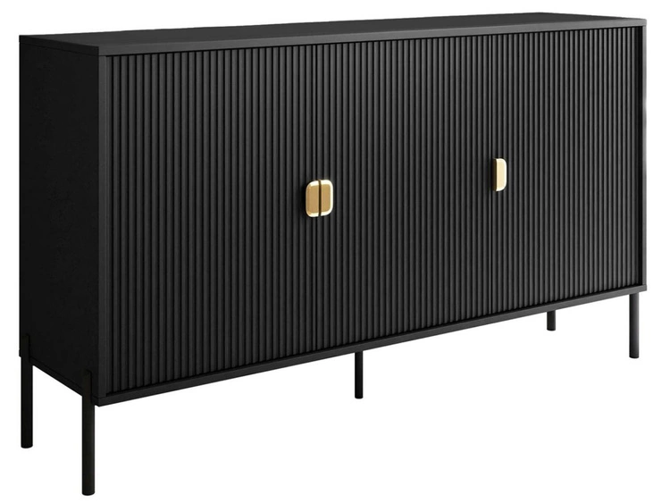 154 cm \ Mattschwarz \ Schwarz