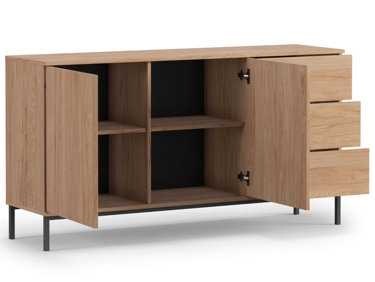 Kommode mit Türen und Schubladen Soroko Hickory