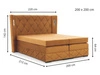 Boxspringbett mit Bettkasten 200x200 Neria Lux Gelb