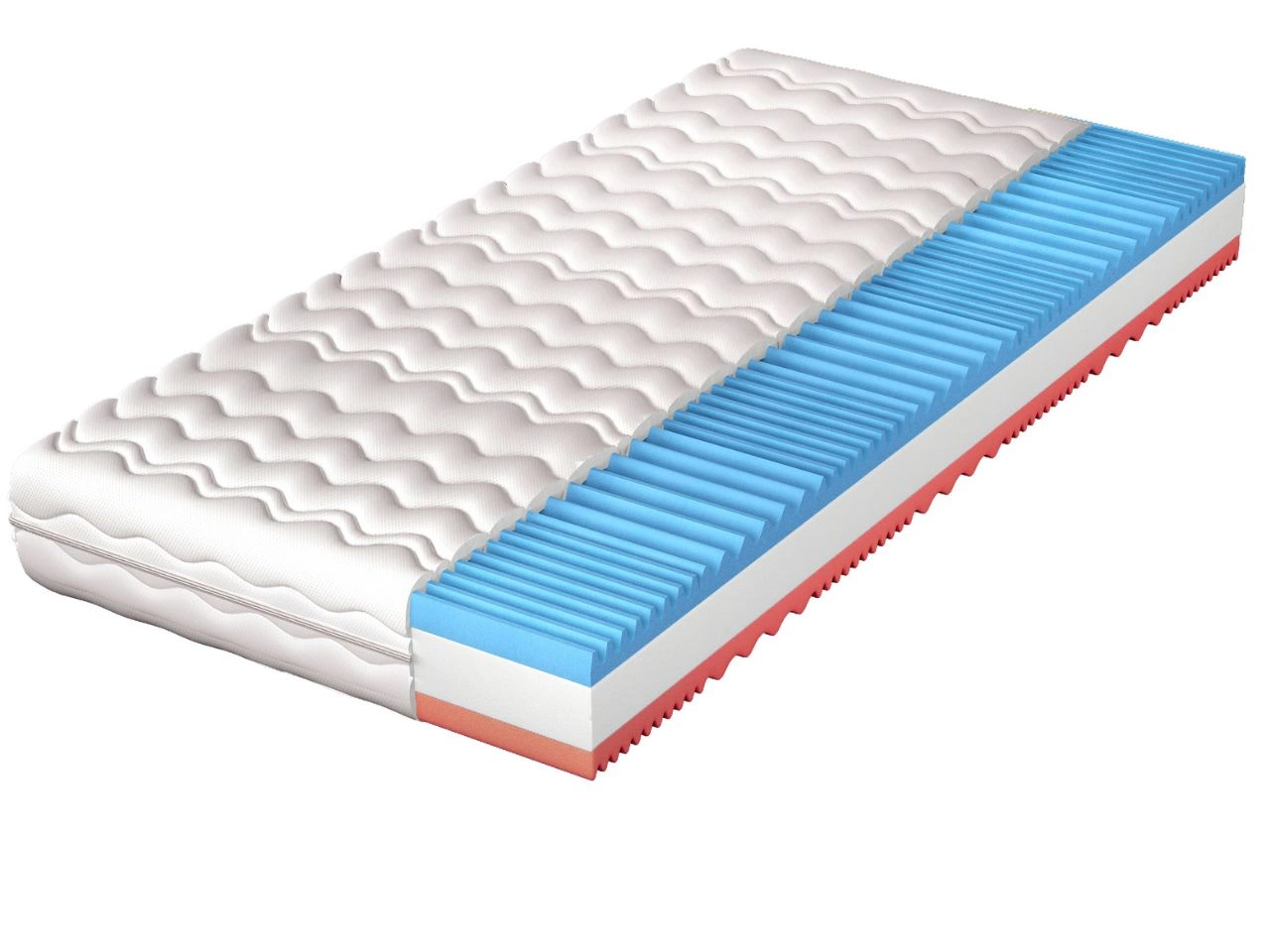 Schaumstoffmatratze mit profiliertem Schaum Nube 140x200