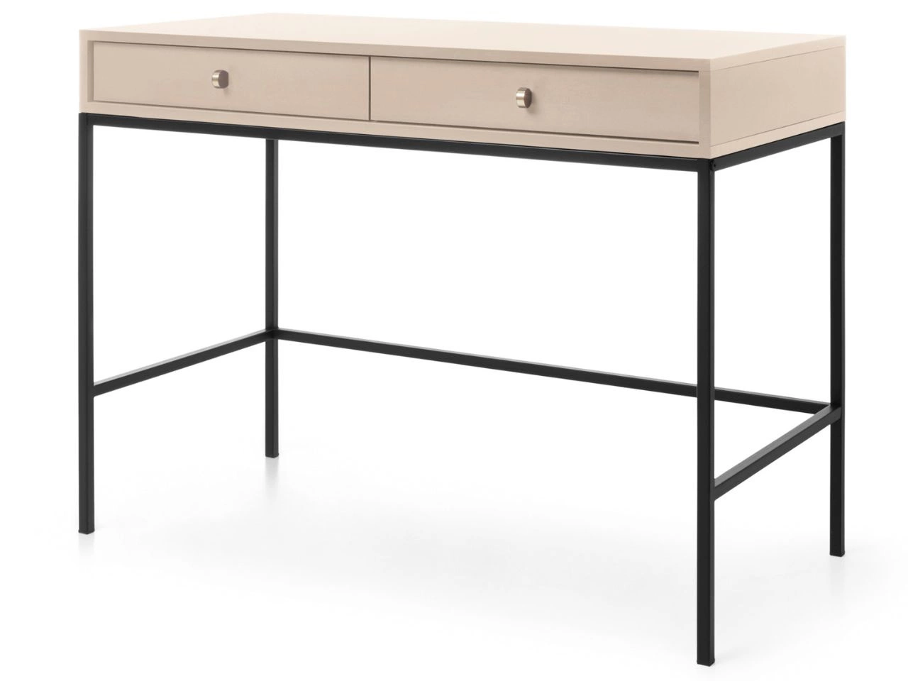 Schminktisch mit Schwarz Metallbeinen Amor Beige