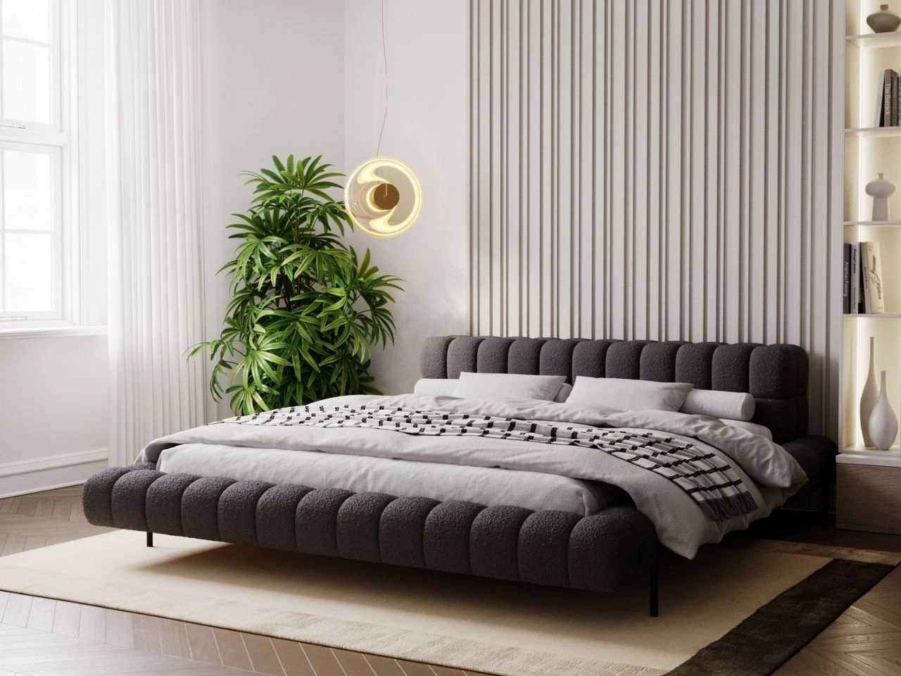 Polsterbett mit Lattenrost 180x200 Imagine Schwarz