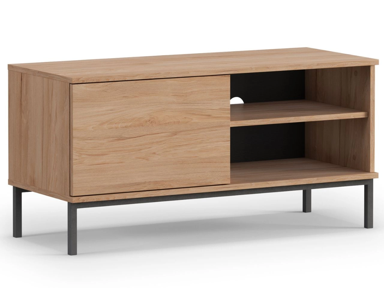 TV-Lowboard mit Türen 100 cm Soroko Hickory