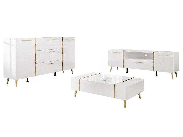 Glänzendes Weiß \ 13 cm \ Griffe