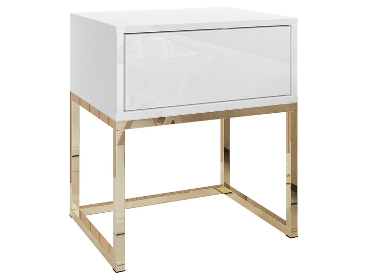 Glänzendes Weiß \ Push to open \ Golden