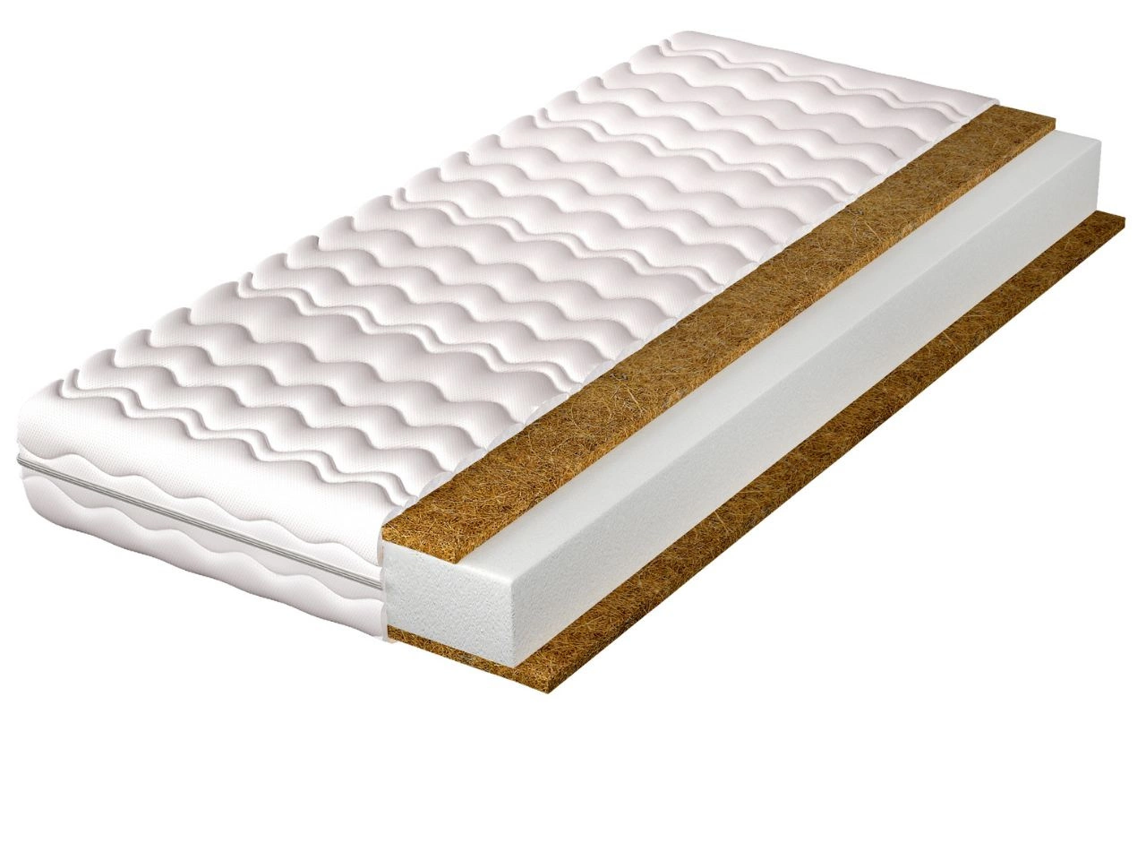 Schaummatratze mit Kokosmatte und Polyurethanschaum Fino 10 180x200