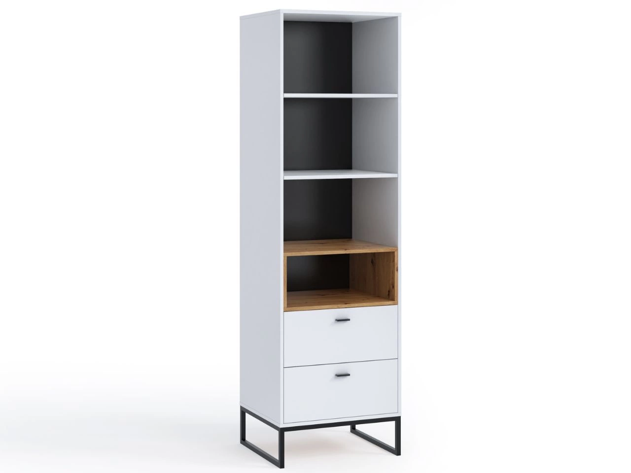 Regal mit Schubladen Geneva Weiß, Artisan Eiche