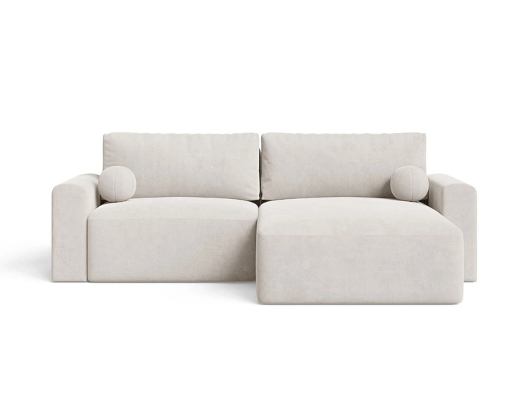 Hellbeige \ Samt \ L-Form