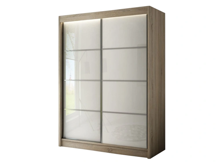 150 cm \ Weiß || Eiche Sonoma