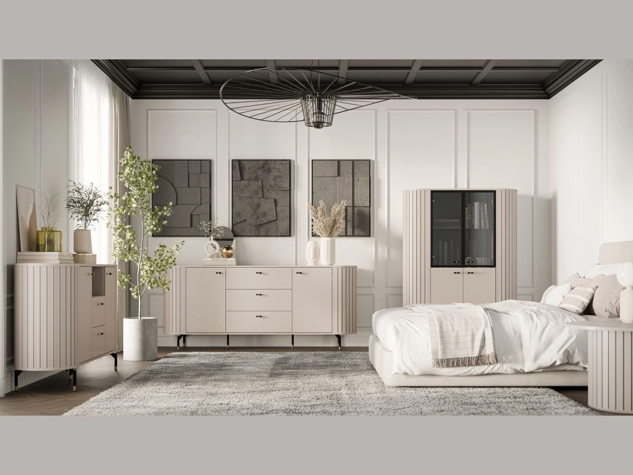 Möbelset für Schlafzimmer Soria Kaschmir